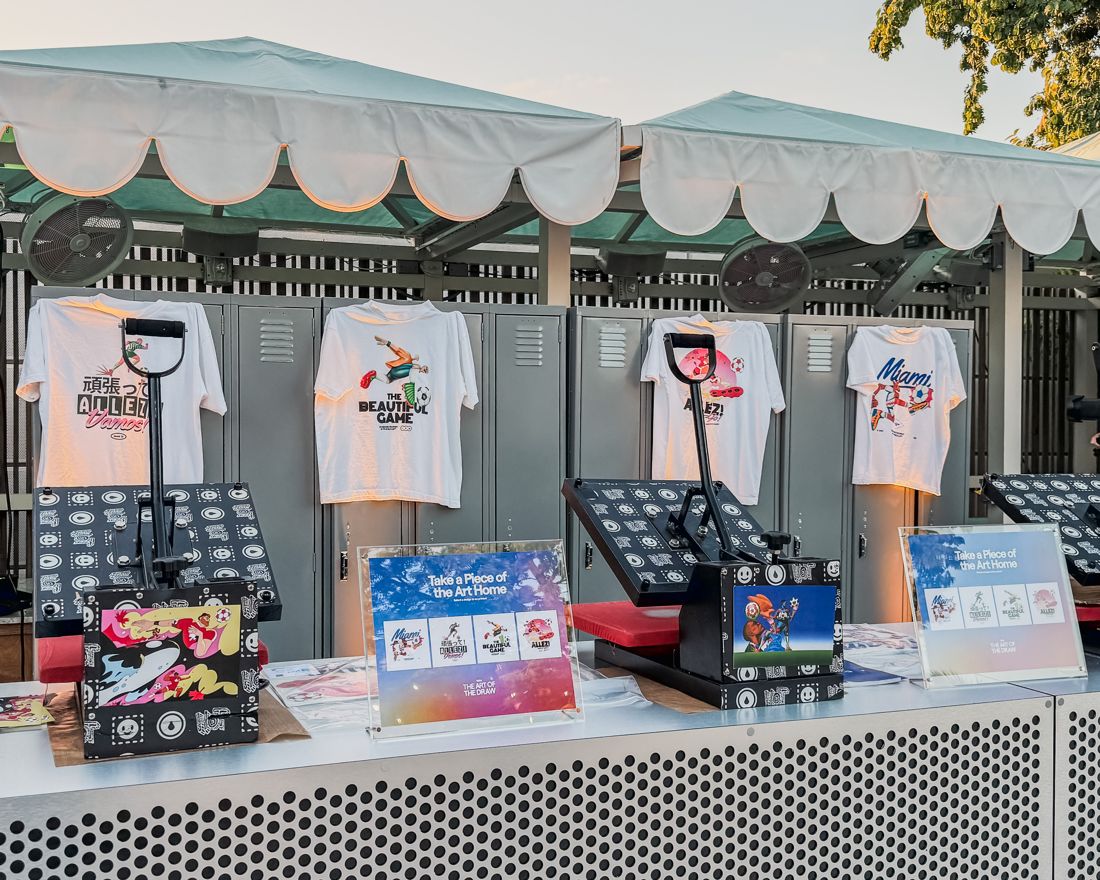 Live printing booth setup